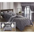 thumbnail image 1 of Chic Home CS0587-US Pinch Pleated Design Reversible Chevron Pattern Comforter Set with Sheets, Window Treatments & Decorative Pillows - Plum - Queen - 20 Piece, 1 of 1