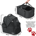 thumbnail image 4 of Carriola Doble para Mascotas Cochecito para Perros y Gatos Pequeños - Medianos Transportadora Ligera y Plegable Ruedas con Freno - Negro, 4 of 7