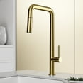 thumbnail image 2 of VIGO Parsons Single Handle Pull-Down Sprayer Kitchen Faucet in Matte Brushed Gold, 2 of 14