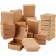 thumbnail image 1 of 50 cajas pequeñas de cartón de 8,4 x 8,4 x 3,6 cm (3,3 x 3,3 x 1,4 pulgadas), cuadradas, para joyería, de cartón kraft marrón, para regalos, cajas de cartón corrugado para envíos., 1 of 6