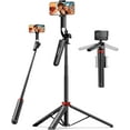 thumbnail image 1 of Trípode de teléfono de 72" y palo para selfie, soporte de trípode para teléfono celular con  remoto inalámbrico y soporte extensible para teléfono para viajes/selfie/grabación/vlogging, 1 of 7