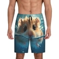 thumbnail image 3 of Lsque Cute Swimming Guinea Pig Mens Sleep Pajama Shorts,Short Pajama Pants, Cotton Ultra-Soft Knit-4X-Large, 3 of 9