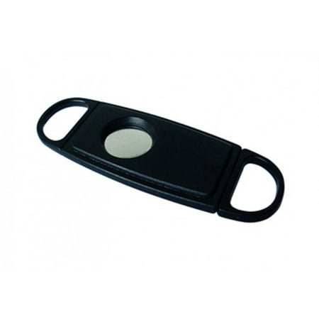 Plastic Guillotine Single Blade Cigar Cutter - 54 Ring Gauge - Black - 1