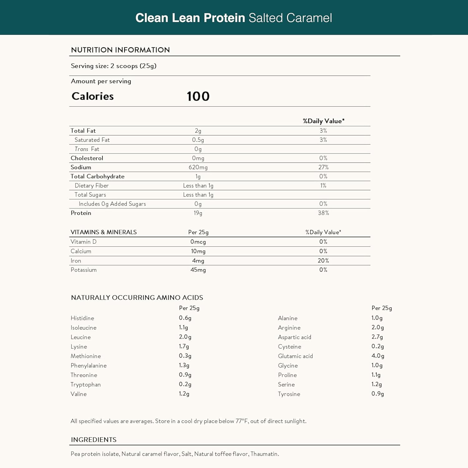 Nuzest - Pea Protein Powder - Clean Lean Protein, Premium Vegan Plant Based, Dairy Free, Gluten Free, GMO Free, Salted Caramel, 20 Servings, 1.1 lb