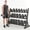 350 lb Set w/3 Tier Rack, variant on 250 lbs Rubber Hex Dumbbell Set with Rack (5-50 lbs) - Home Gym Fitness, Space Saving Strength Training Equipment for Men Women - Build Muscle, Get Fit
