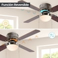 thumbnail image 3 of Ventilador de Techo 42 Níquel 60W 4 Aspas Reversible 1 Luz LámparaYa 22995-4, 3 of 8