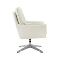 thumbnail image 5 of Bowery Hill Modern / Contemporary Metal Swivel Chair in White, 5 of 19