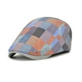 thumbnail image 2 of WITHMOONS Colorful Newsboy Flat Cap Cotton Check Plaid Cabbie Gatsby Golf Beret Hat YZ30106 (Orange), 2 of 7