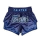 thumbnail image 1 of Pantalones cortos de boxeo Fairtex para muay thai, corte delgado, azul océano, XL, 1 of 5