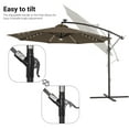 thumbnail image 2 of CHYVARY 10ft LED Outdoor Patio Umbrella, Round Canopy Offset Umbrella for Villa Gardens, Lawns and Yard,Taupe, 2 of 6