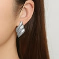 thumbnail image 3 of Chunky Gold Statement Earrings for Women,Fashion Large Geometric Wings Drop Earrings  Shell Wavy Dangle Earrings Trendy Jewelry Gifts, 3 of 14
