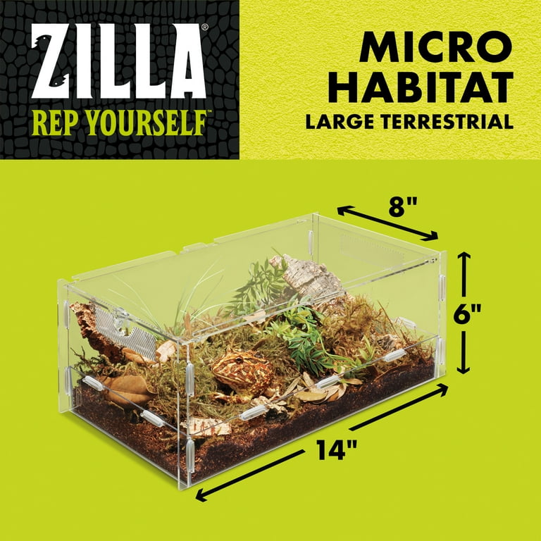 Zilla Micro Habitat Terrestrial, Large Terrestrial - Walmart.com