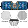 thumbnail image 7 of FUIALDOLG Car Windshield Sun Shade Blue Mandala Flower Windshield Cover Automotive Interior Protection Front Window Sun Visor Protector Blocks UV Rays Keep Your Vehicle Cool, 7 of 7
