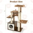 thumbnail image 3 of Gymax Cat Tree Tower Multi-level Activity Center Furniture w/ Condo & Swing Tunnel Brown, 3 of 10