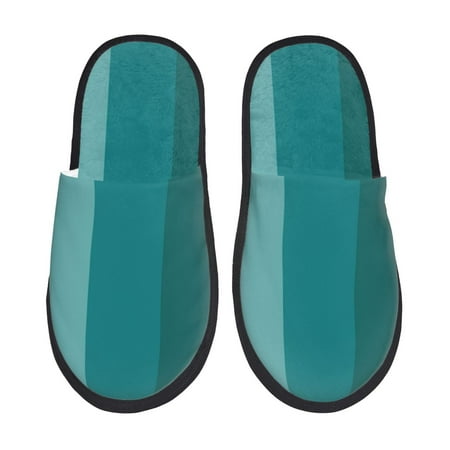 Balery Teal Color Slient Indoor Furry Fleece Comfort House Shoes Soft Non-Slip Home Shoes Cotton slippers House Slippers-- Large
