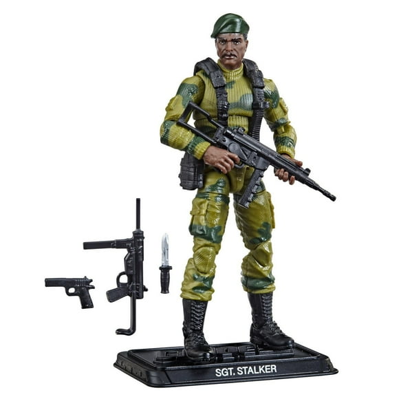 G.I. Joe Rétro, figurine de collection Lonzo “Stalker” Wilkinson de 9,5 cm, avec plusieurs accessoires, pour enfants, à partir de 4 ans