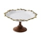 thumbnail image 1 of Soporte para pasteles, bandeja para bocadillos y dulces, soporte para pasteles, bandeja redonda para servir con base de madera. 26.5cmx13cm, 1 of 9