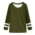 thumbnail image 4 of Gubotare Girls T Shirts Girls Long Sleeve Shirts Crop Tops Striped Tees Letter Print T Shirts Toddler Girl Long Sleeve Shirt Size 3T 4T (Dark Green,3-4 Years), 4 of 6