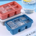 thumbnail image 4 of Molde Hielo Cuadrado Silicona Con Tapa Accesorio Bandeja DIY () Azul, 4 of 8