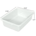 thumbnail image 2 of Minekkyes Commercial Products Standard Bus/Utility Box, 25 Gallon, Commercial Tote Box Cross Stack Nest Utility Tote Tub, White (Pack of 4), 2 of 6