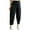 Black, variant on QATAINLAV Capri Pants for Women Loose Fit Cotton Linen Harem Pant Summer Casaul Drawstring Elastic Waist Cropped Trousers with Pockets Loungewear Khaki XL Big Sale Days