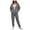Dark Gray, variant on felwors Women's Zip-Up Hoodie Tracksuit Set Fleece Sweatshirt & Jogger Pants for Casual, Active, and Loungewear Dark Gray, M