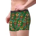 thumbnail image 5 of Salouo Mask And Palm Leaves Print Men's Boxer Briefs,Breathable Underwear Elastic Waistband Briefs for Men -X-Large, 5 of 8