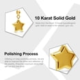 thumbnail image 2 of Charm America - Gold Puffed Star Charm Pendant - 10 Karat Gold - 3D Star Pendant - Dainty Star Charm, 2 of 5