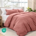 thumbnail image 5 of Bare Home Washed Duvet Cover Set - Ultra-Soft - Premium 1800 Collection - 3 Piece - King/Cal King, Dusty Rose, 5 of 9