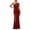 Red, variant on Womens One Shoulder Maxi Dress Sleeveless Ruched Waist High Slit Form Fitting Solid Color Evening Gown Elegant Bodycon Long Dress Formal Events Parties