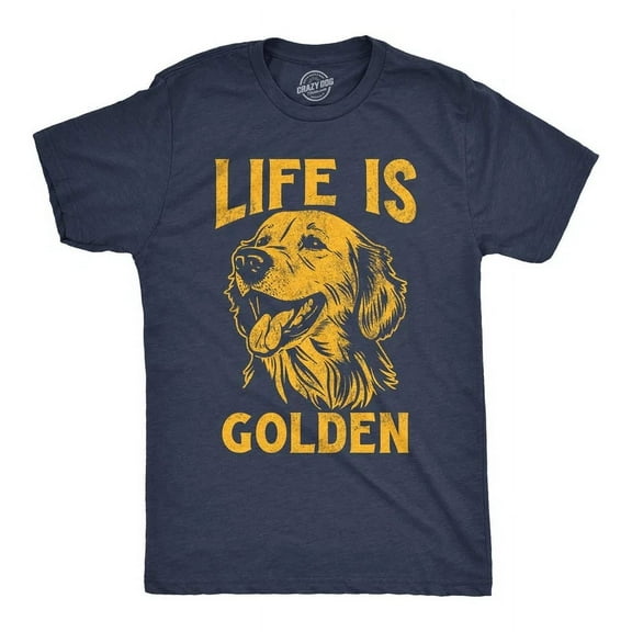 Funny T Shirts Life Is Golden Puppy Graphic Tee Men Unisex S-5XL Hot Trending Shirt, Vintage Birthday Gift