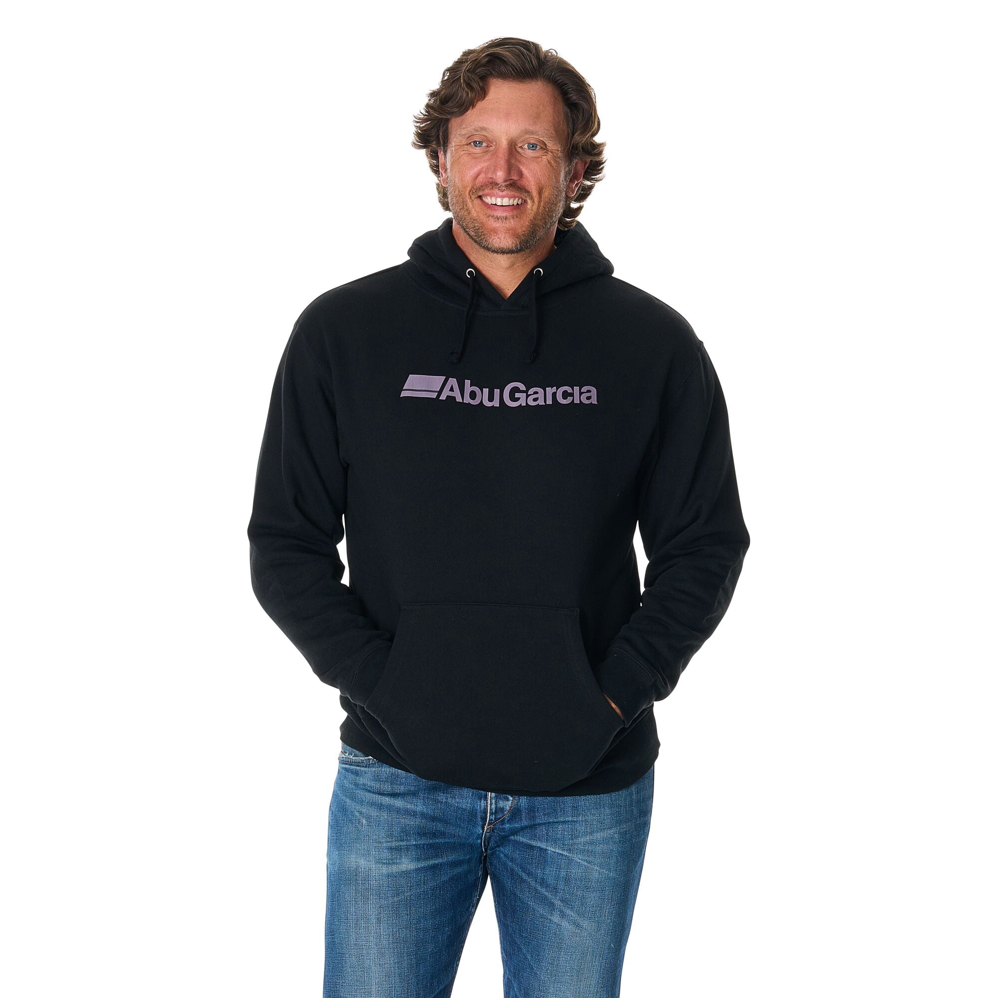 Abu Garcia Front Logo Fleece Pullover Hoodie, Black, Size XXL