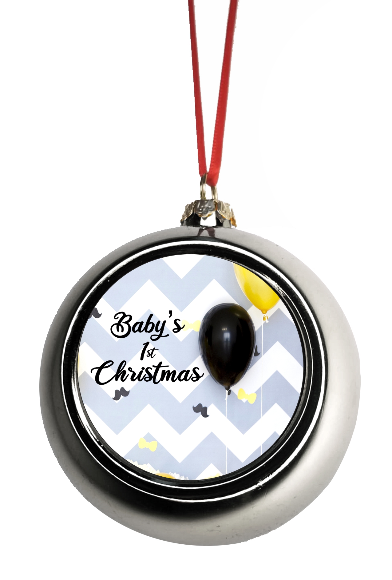Babys First Christmas Xmas Ornament New Baby First Year Ornament  - Baby 1st Xmas Ornament - Baby 1st Christmas Ornament Christmas DÃ©cor Silver Ball Ornaments - image 1 of 1