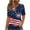 Red, variant on Memorial Day Blouse for Women American Flag Womens Shirts Women Red White and Blue Shirts Womens Memorial Day Shirts Women's Casual Gradient Short-Sleeved V-Neck Top Blouse
