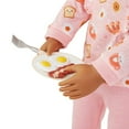 thumbnail image 4 of Camryn & Coco 18" Matching Doll & Pet Set with Brown Hair/Eyes (doll, a food-print pajama top, pajama bottoms, a pair of undies, slippers, 6-inch Dachshund dog plush, removable collar and hair bow), 4 of 5