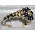 thumbnail image 3 of LBG 14k Yellow Gold Natural Opal and Sapphire Womens Anniversary Ring - Size 10.25, 3 of 4