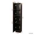 thumbnail image 2 of Freestanding Kitchen Cabinet with Fixed Shelves and Two Doors in Black - Modern Storage Unit for Dining Room and Kitchen Organization, 2 of 9