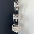thumbnail image 3 of Cesta colgante de macramé, decoración, soporte para plantas de interior, colgador de plantas, fruta colgante Wite 3 niveles kusrkot Colgador de macetero de macramé, 3 of 8