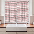 thumbnail image 2 of Ambesonne Cherry Kitchen Curtains, Watercolor Berry Fruits Art, 55"x45", Dark Pink and Fern Green, 2 of 3