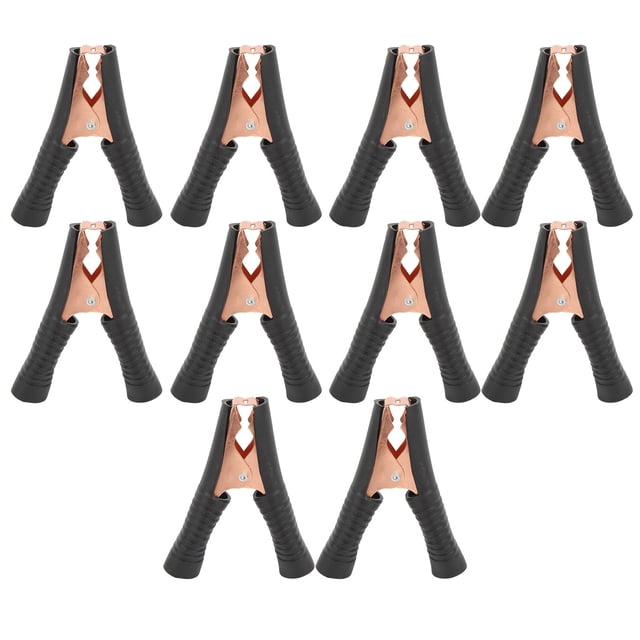 Octpeak Battery Safety Clamp,10Pcs Battery Cable Clamp 100A Rated Current 20mm Opening Lightweight Battery Test Clip for Cars Truck Vehicles