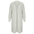 thumbnail image 4 of Tuphregyow Women Cardigan Open Front Winter Clothes Knit Outwear Oversized Button Lightweight Sweaters Trendy Loose Cardigans Long Sleeve Solid White XL, 4 of 8