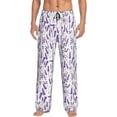 thumbnail image 2 of Kdxio Lavender Flowers Print Men's Sleep Pajama Pant Lounge Pants with Pockets, 2 of 8