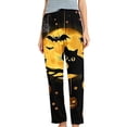 thumbnail image 2 of qolati Halloween Pajama Pants Women Ghost Pumpkin Graphic Pjs Bottoms Soft Stretch High Waisted Yoga Lounge Pants Multicolor XL, 2 of 5