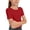 Red, variant on SHenli Toddler Girl Shirts 6t Letter Print Cowl Neck Shirt Short Sleeve T Shirt Top Comfy Basic T Shirt Toddler Clothes for Girls