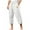 White, variant on Mlzmgr Cotton Linen Capri Pants S-3XL for Men Elastic Waisted Pants Lightweight Casual Drawstring Capris