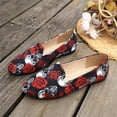 thumbnail image 5 of IEMIEMIEM Women's Ballet Flats Rose Print Loafer Flats Vintage Slip On Round Toe Soft Loafers Canvas Casual Work Flat Shoes Black 6.5 Wide, 5 of 6
