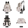 thumbnail image 4 of FORMRS Mini Backpack Purse for Women Quilted Travel Daypack Casual Shoulder Bag, Purple Watercolor Seashells, 4 of 7