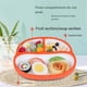 thumbnail image 2 of Children'S Grid Dinner Plate, Suction Cup Tableware, Food Grade 2-Color Silicone Suction Cup Bowl Wh, 2 of 5