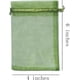 thumbnail image 2 of 100 bolsas de organza de regalo con cordón, color verde claro para fiestas, tela transparente para joyas, dulces, 2 of 4