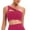 Hot Pink, variant on KyCheLot Women's Sports Bra Push up One-Shoulder Cut out Padded Workout Crop Tank Tops Yoga Bra
